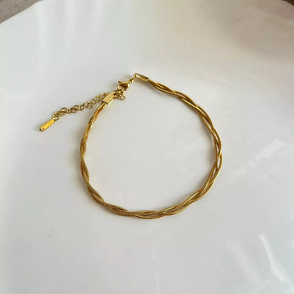 Twisted Gold Anklet