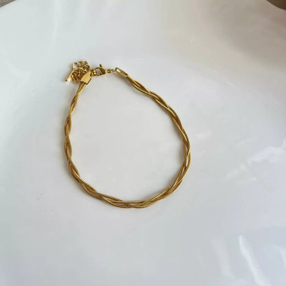 Twisted Gold Anklet