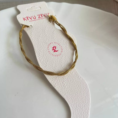 Twisted Gold Anklet