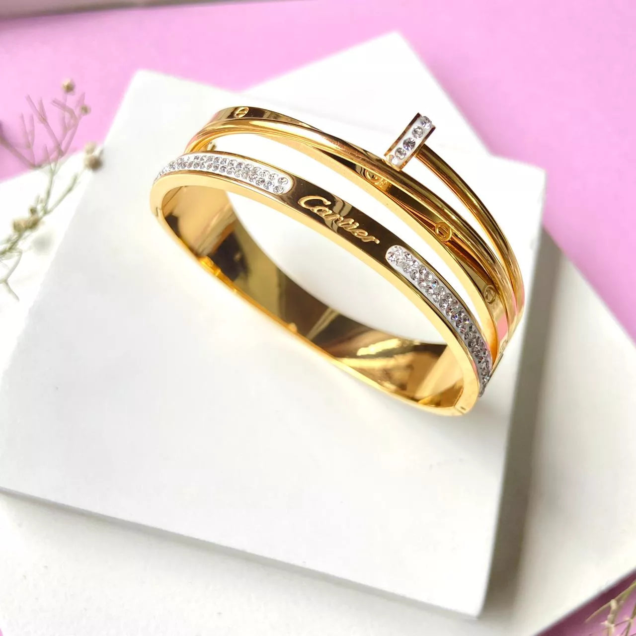 Broad Nail Bracelet