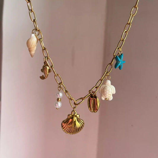 Beachy Shell Charms Necklace