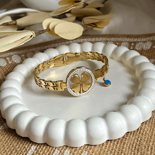 Clover Evil eye Hanging Bracelet