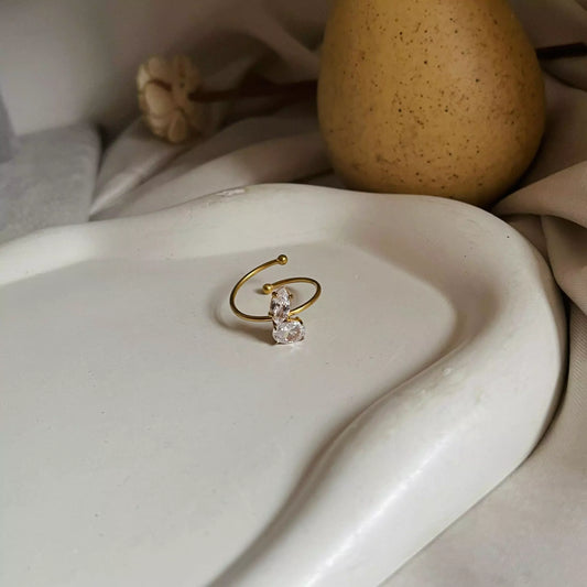 Nishi Stones Ring- White