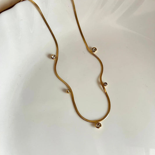 Studded Snake Necklace