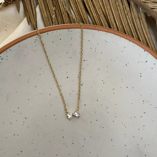 Crystal Mini Bow Necklace