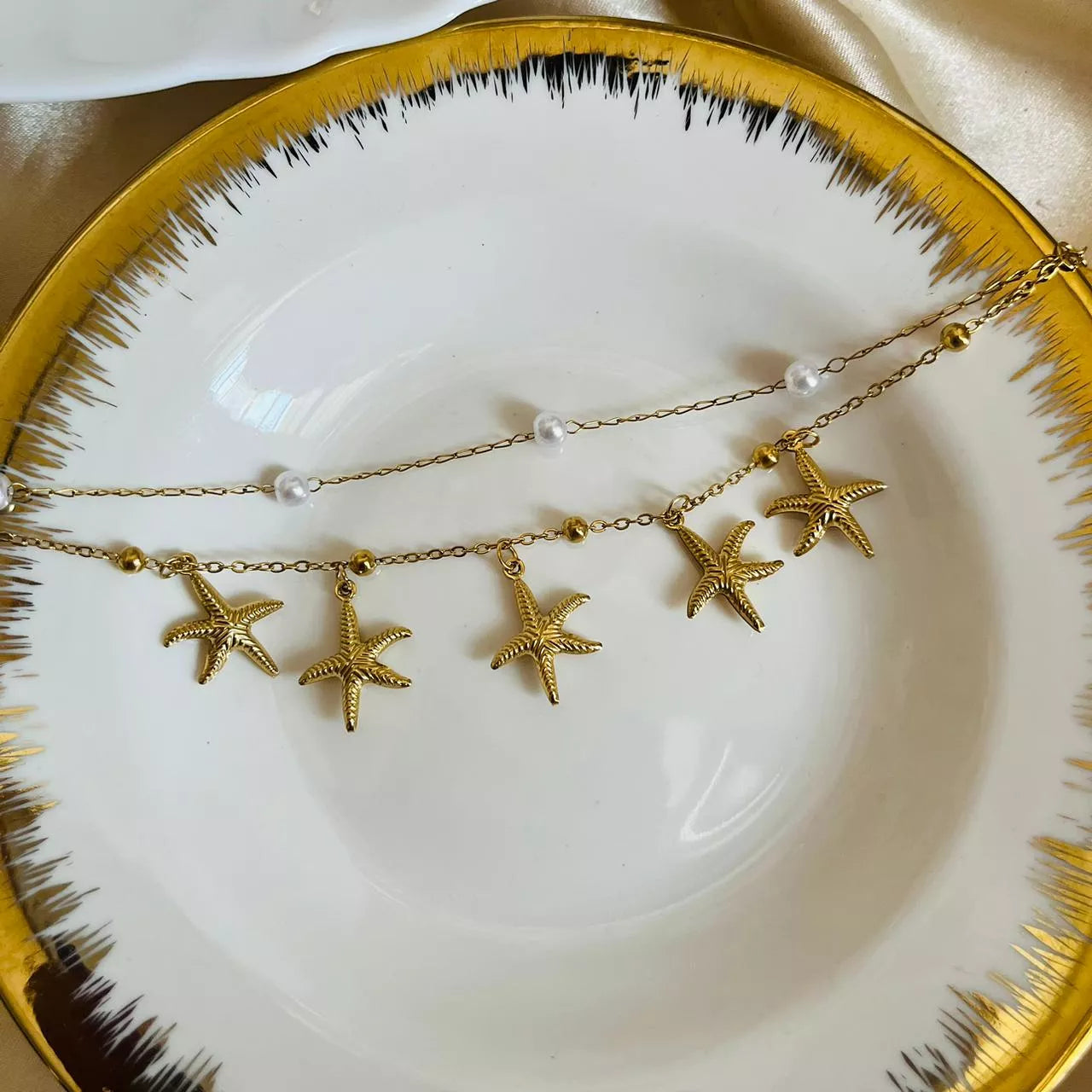 Starfish Charms Layered Bracelet