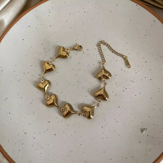 Chunky Hearts Bracelet