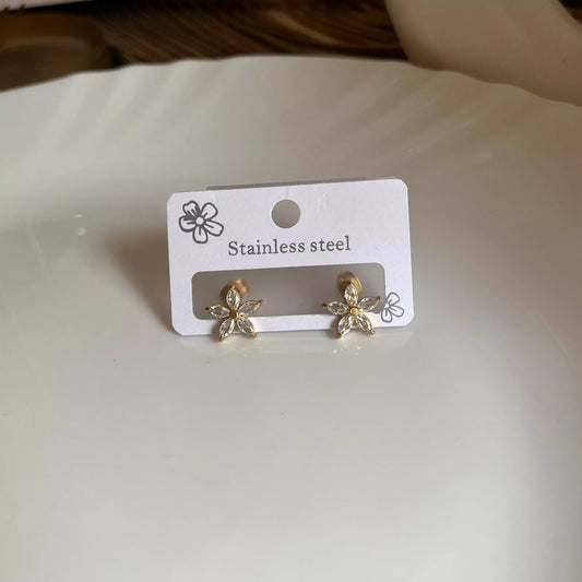 Flower Crystal Studs