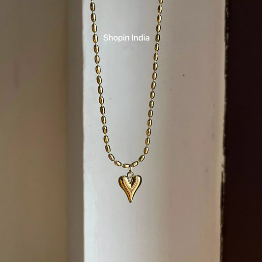 Hexa Heart Beaded Necklace