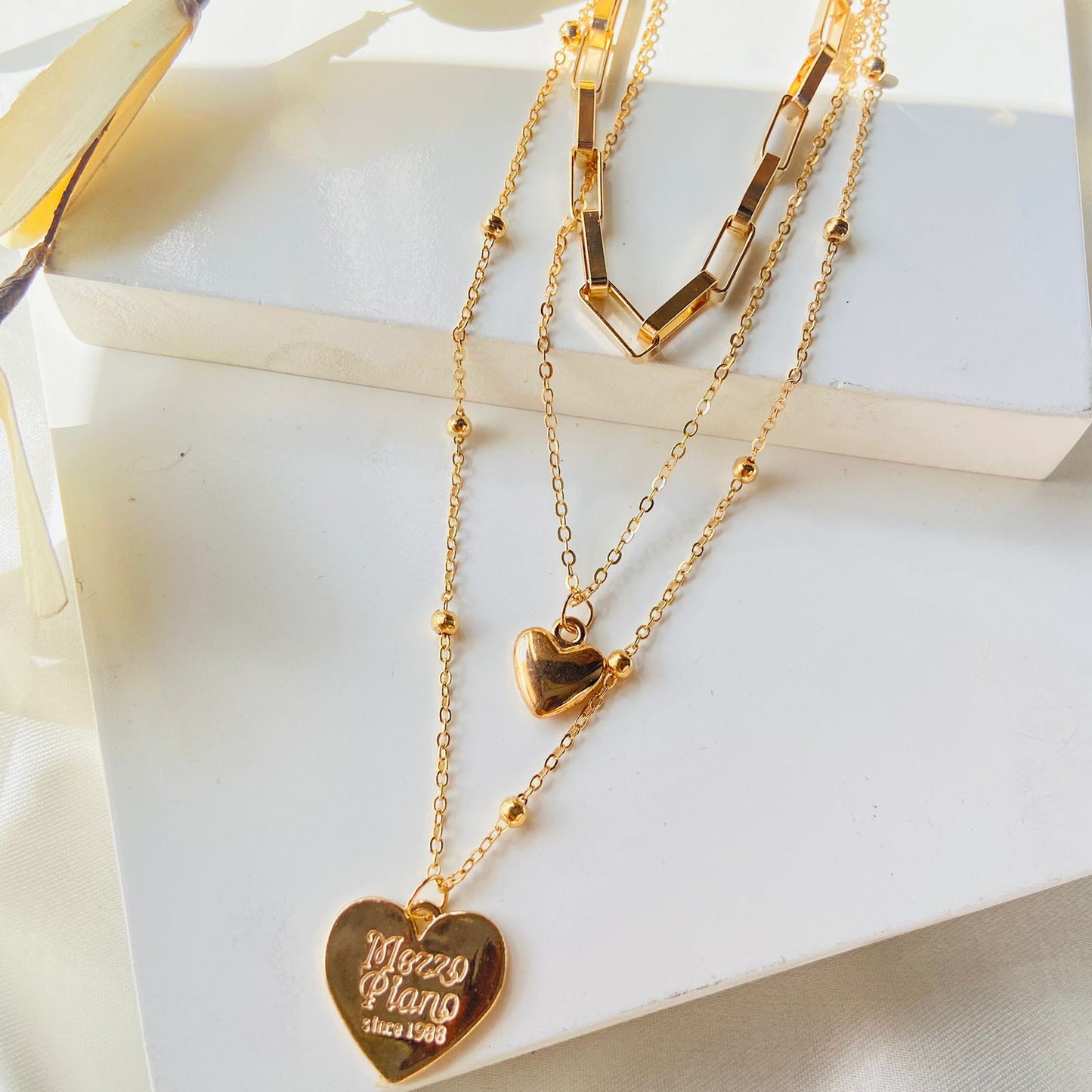 Multi Heart Three Layer Chain