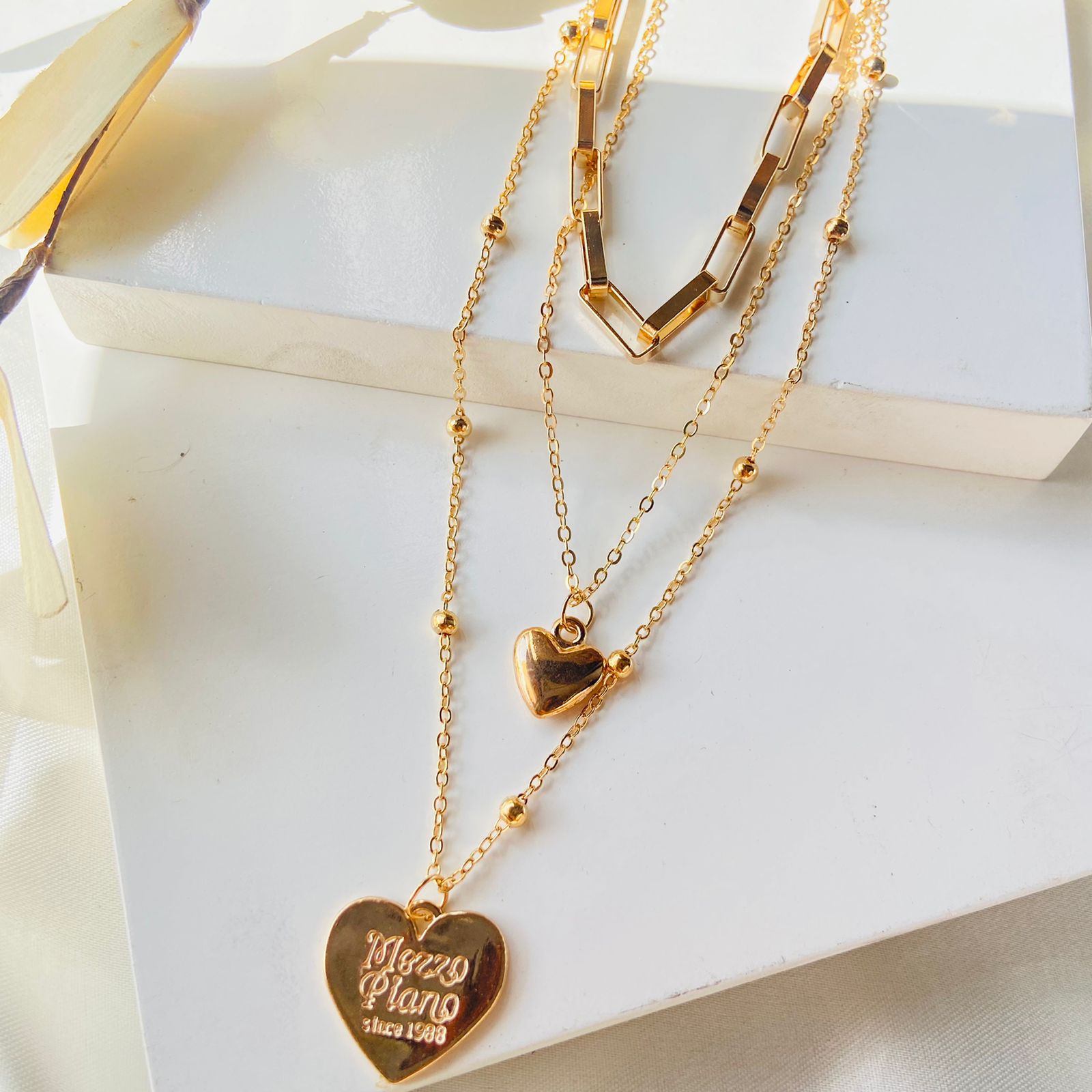 Multi Heart Three Layer Chain
