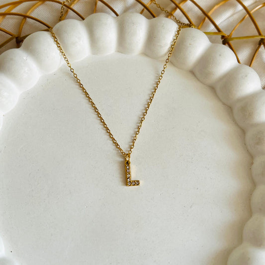 Delicate Alphabet Necklace - L