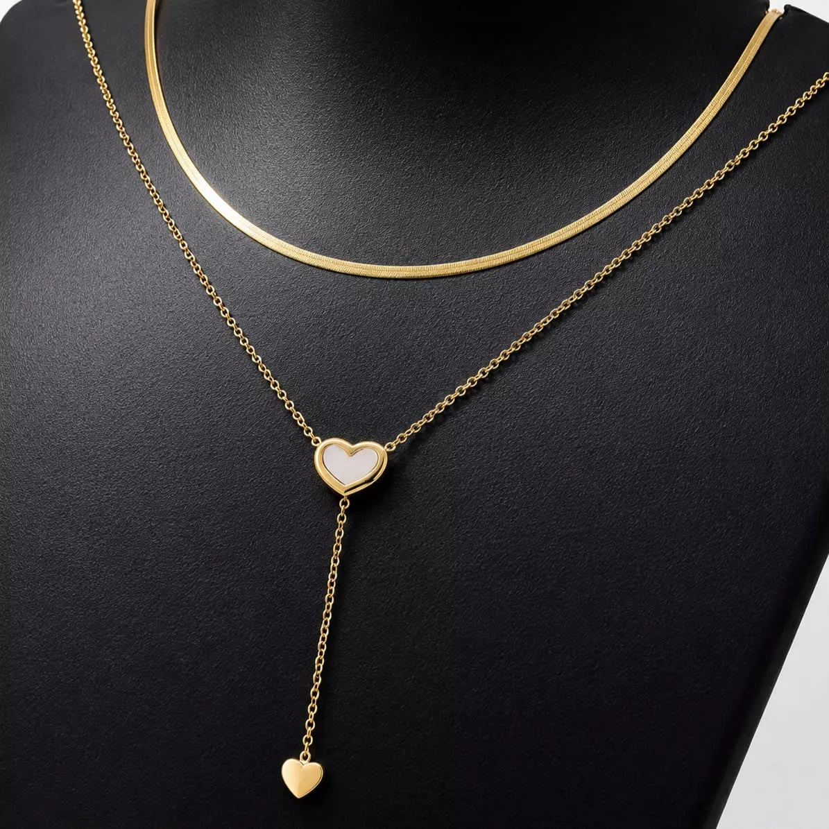 Double Layered Heart Necklace