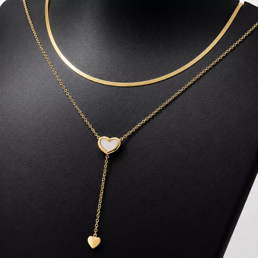 Double Layered Heart Necklace