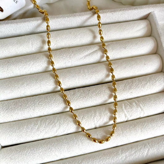Beaded Gold Plated Necklace