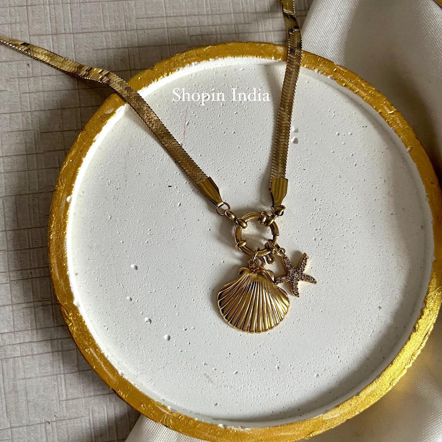 Multi Charms Linked Necklace- 5