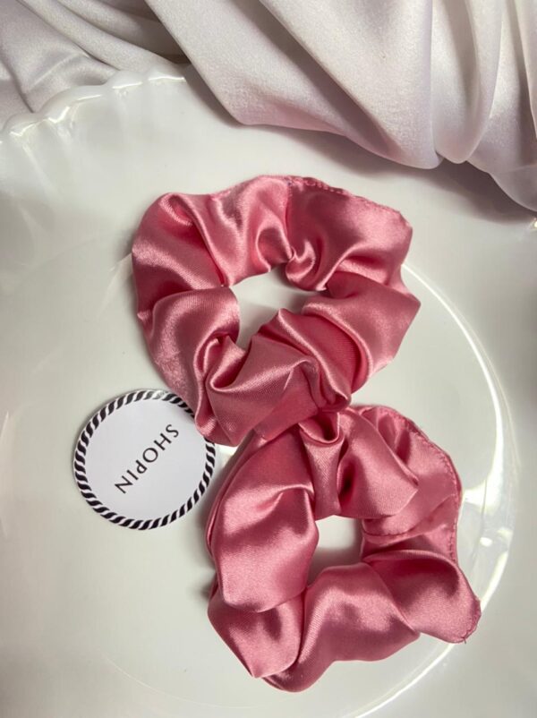 Satin Scrunchie- Hot Pink