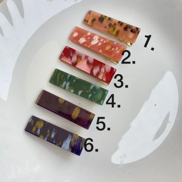 Marble/Resin hairpins