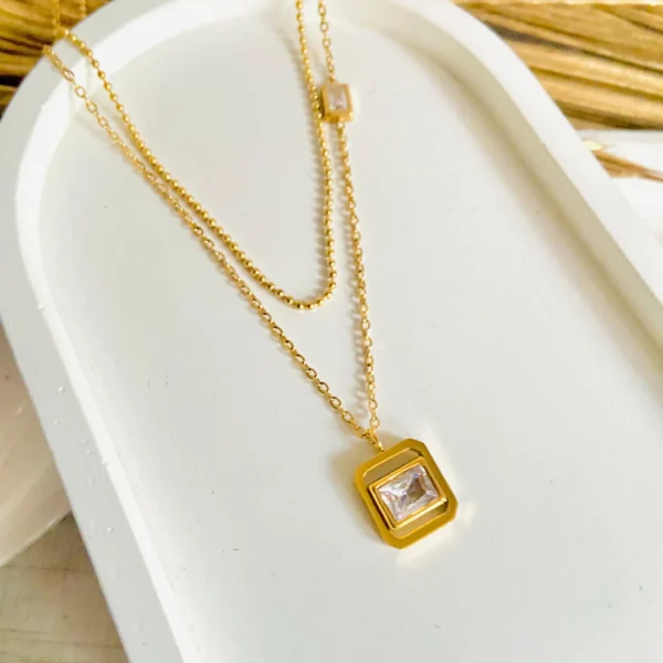 Solitaire Frame Necklace