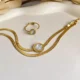 White Roman Bracelet with Ring