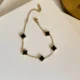 Mini Clovers Bracelet - black