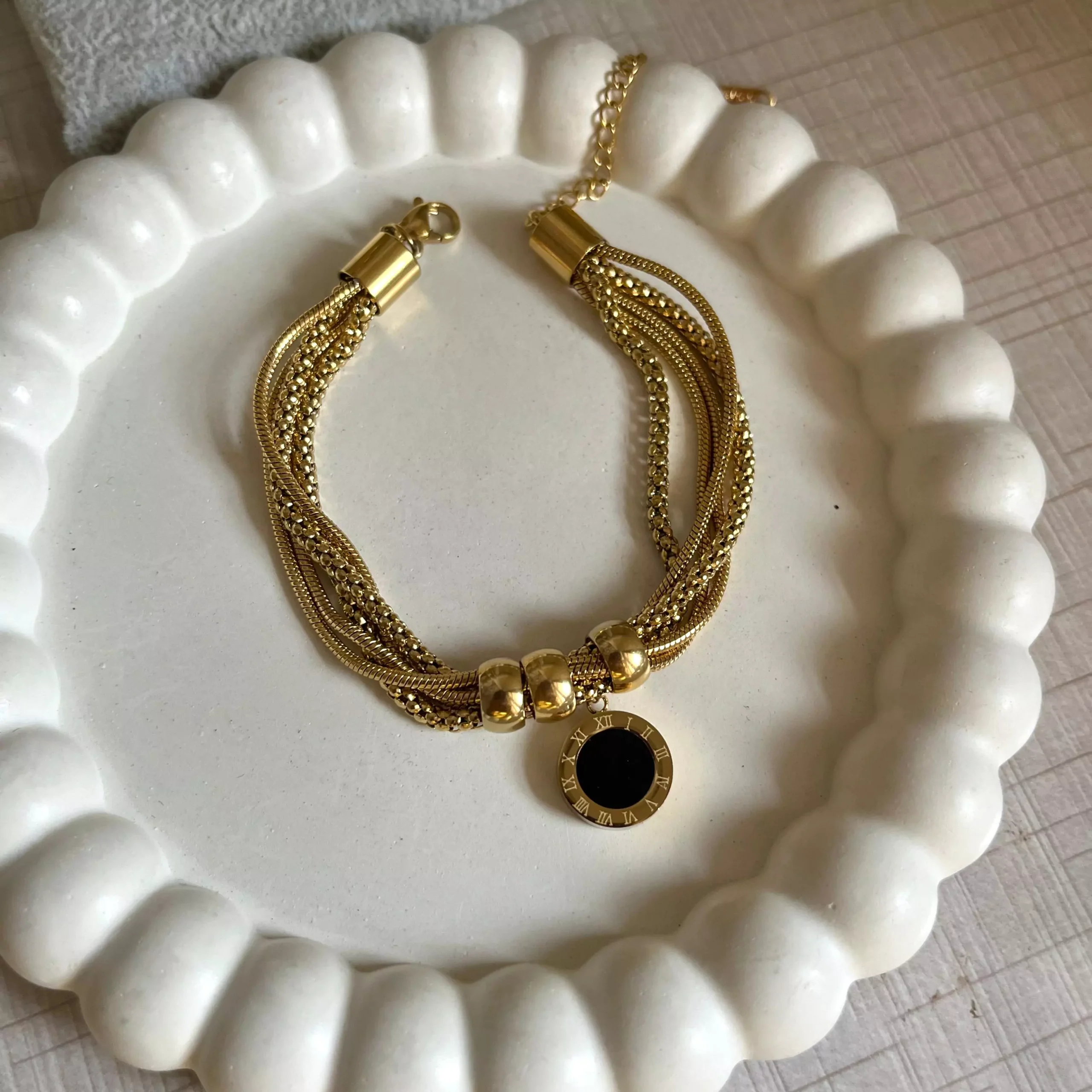 Layered Chained Dial Bracelet