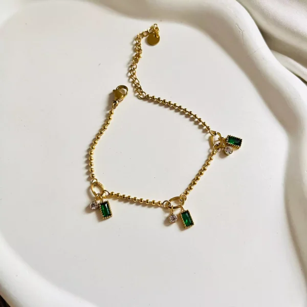 Emerald Blocks Baina Bracelet