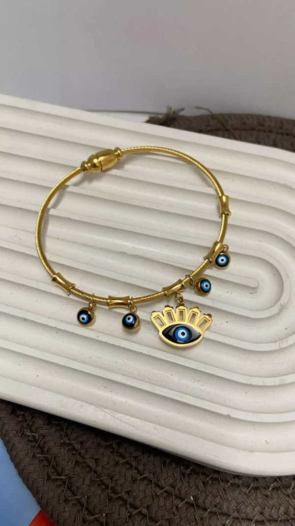 Evil Eye Bamboo Bracelet