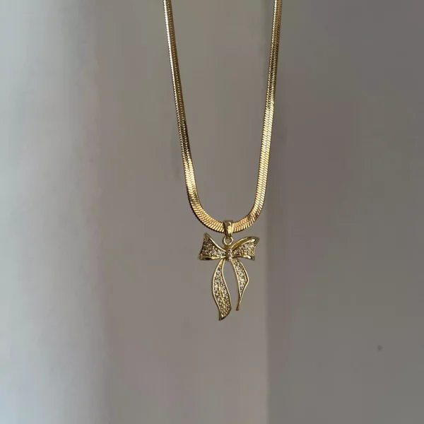 Ribbon Bow Necklace - Image 2