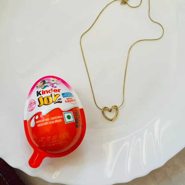 Customised Kinder joy with Tangled Heart Necklace