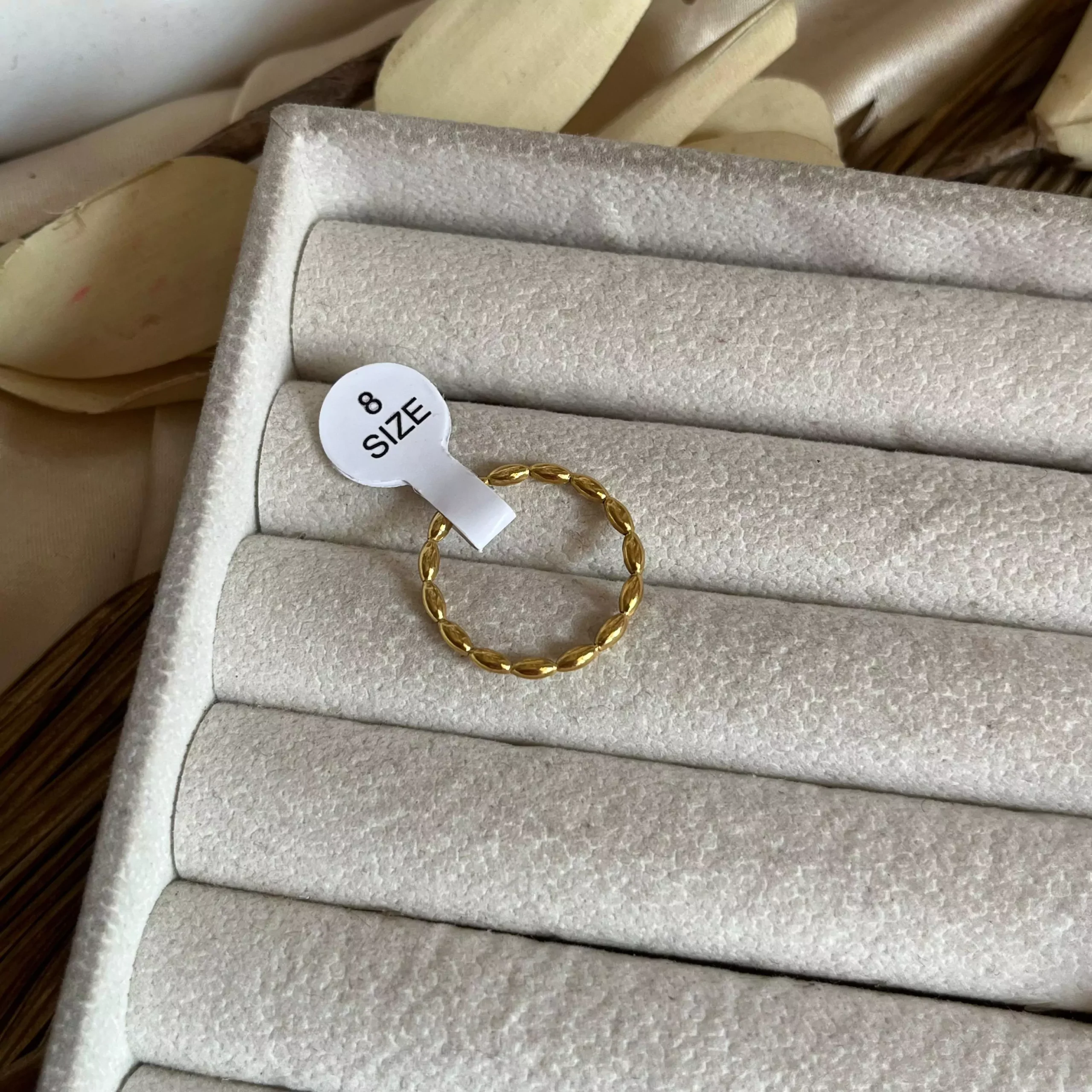 Beaded Thin Ring