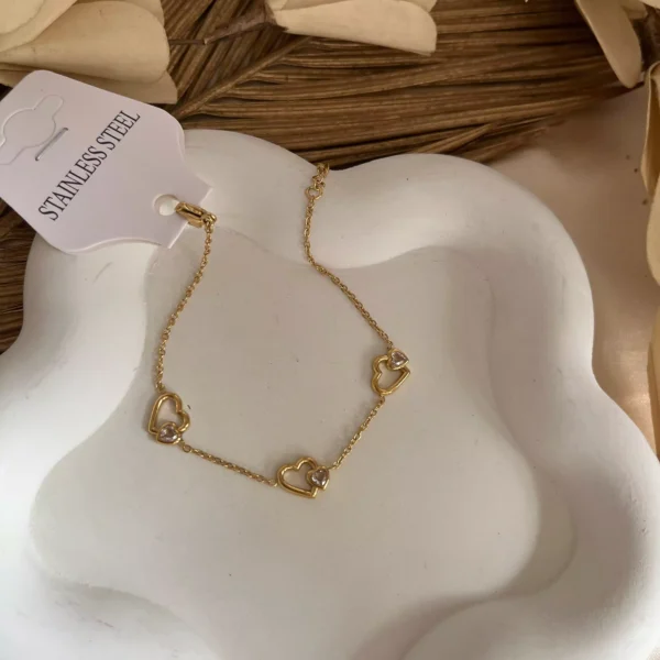 Haya Stud Bracelet- White