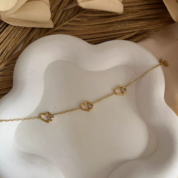 Haya Stud Bracelet- White - Image 2