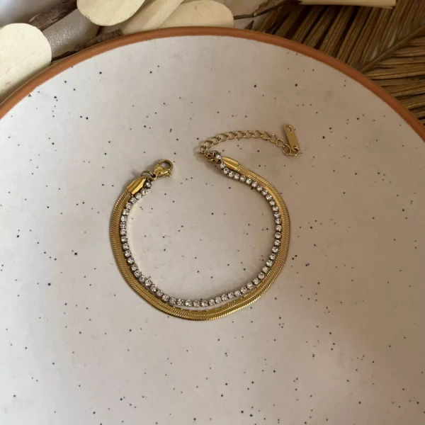 Studded Layered Vile Bracelet - Image 3