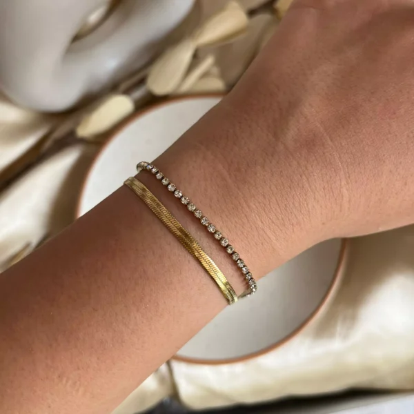Studded Layered Vile Bracelet - Image 2
