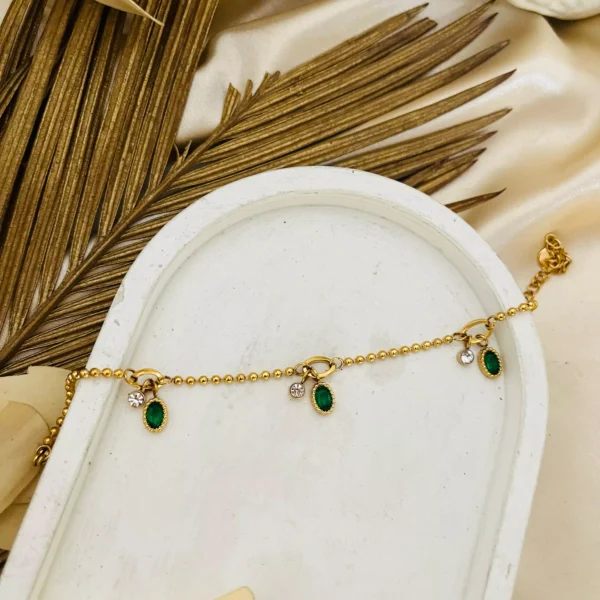 Emeralds Mini Ova Bracelet