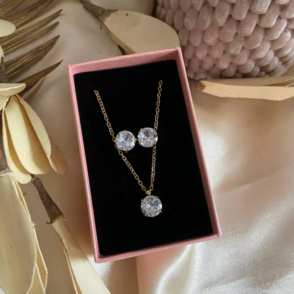 Crystal Round Jewellery Set - Image 2