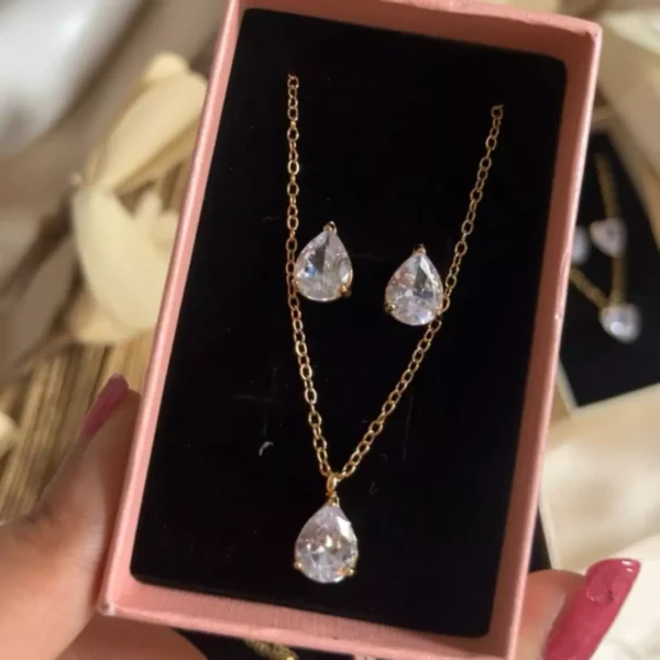 Crystal Drop Jewellery Set