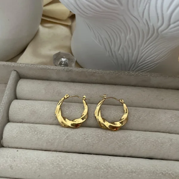 Twisted Flat Hoops - Image 2