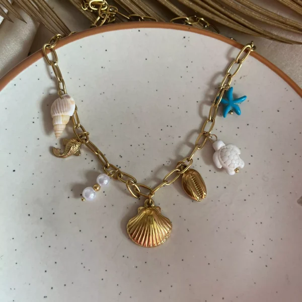 Beachy Shell Charms Necklace - Image 2