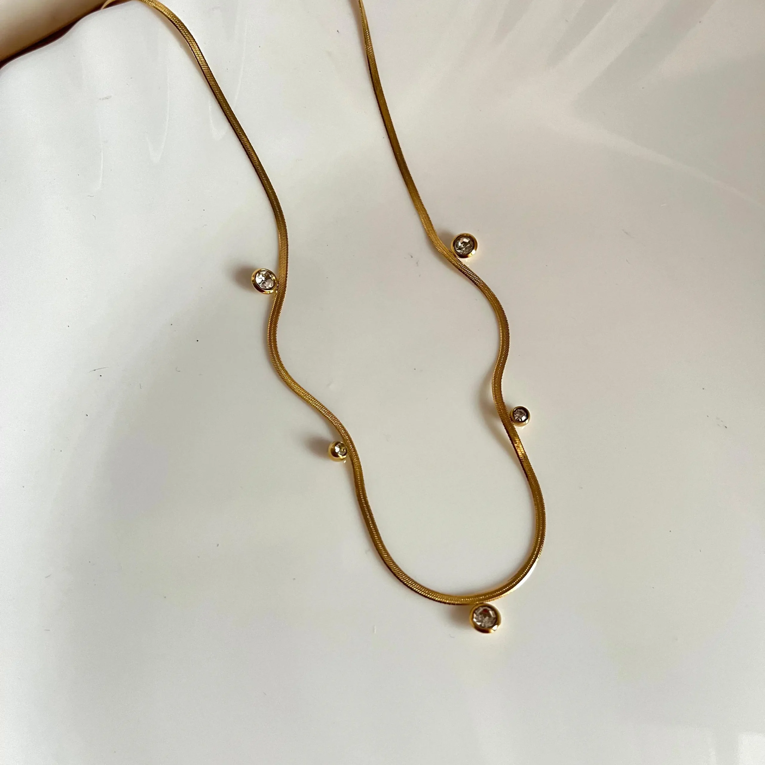 Studded Snake Necklace