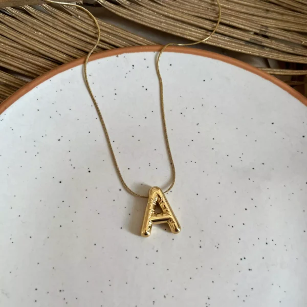 Chunky Initial Necklace - A
